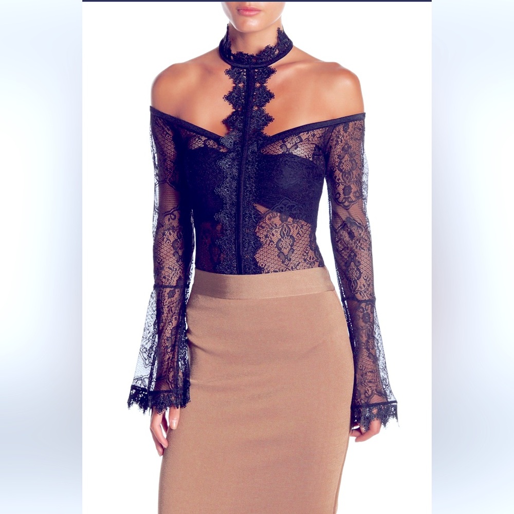 WOW Couture Black Lace Bodysuit